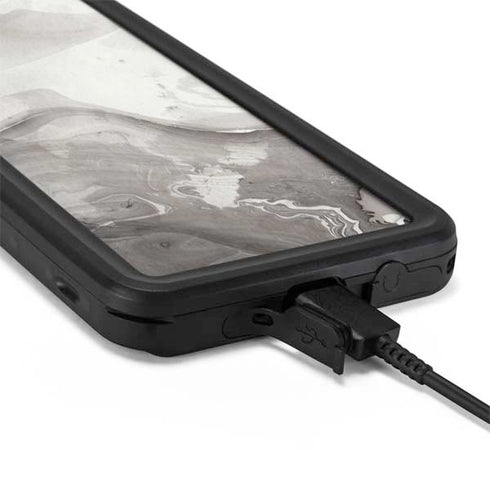 Marbleized Grey Galaxy S20 Plus Waterproof Case