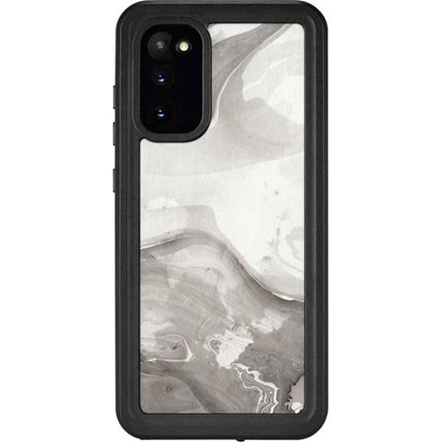 Marbleized Grey Galaxy S20 Waterproof Case