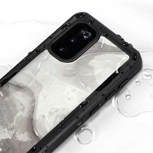 Marbleized Grey Galaxy S20 Waterproof Case