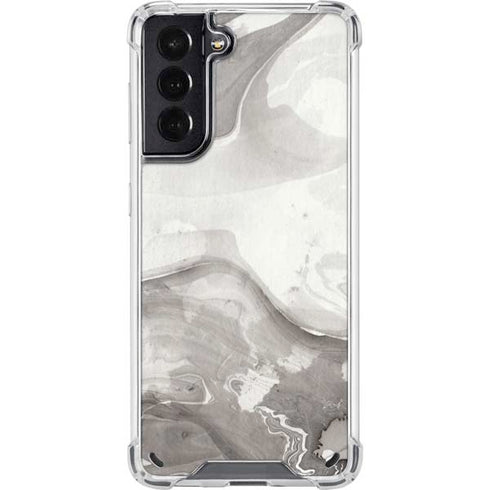 Marbleized Grey Galaxy S21 5G Clear Case