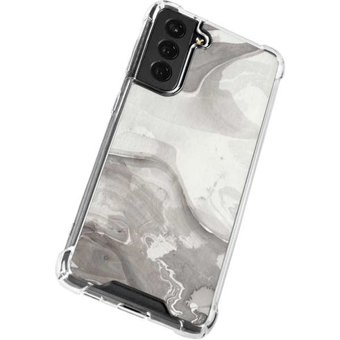 Marbleized Grey Galaxy S21 FE Clear Case