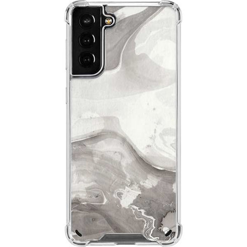 Marbleized Grey Galaxy S21 Plus 5G Clear Case
