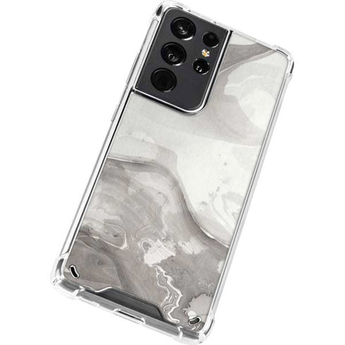 Marbleized Grey Galaxy S21 Ultra 5G Clear Case