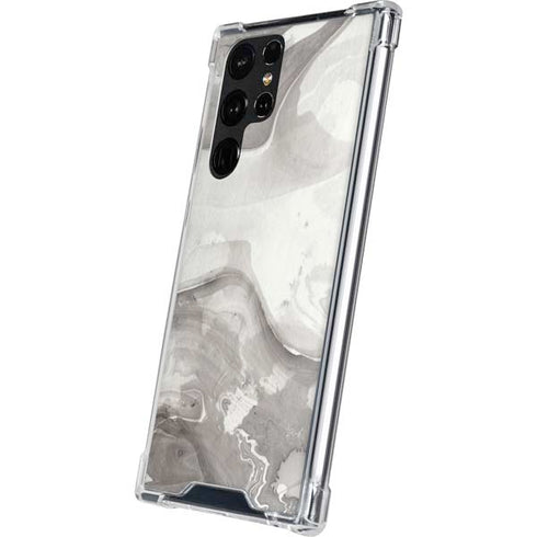 Marbleized Grey Galaxy S22 Ultra Clear Case