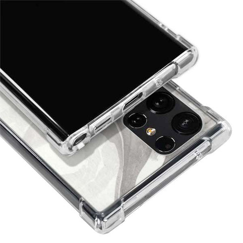 Marbleized Grey Galaxy S22 Ultra Clear Case
