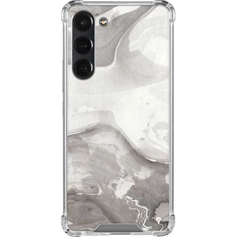 Marbleized Grey Galaxy S23 Plus Clear Case