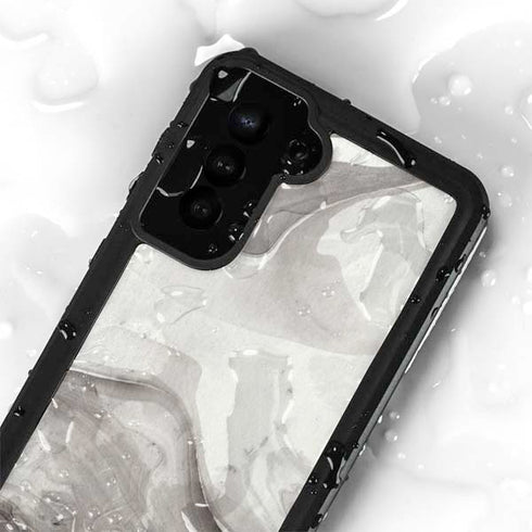 Marbleized Grey Galaxy S23 Plus Waterproof Case