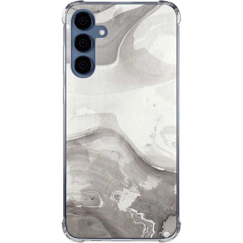 Marbleized Grey Galaxy S24 Clear Case