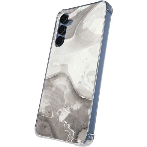 Marbleized Grey Galaxy S24 Clear Case