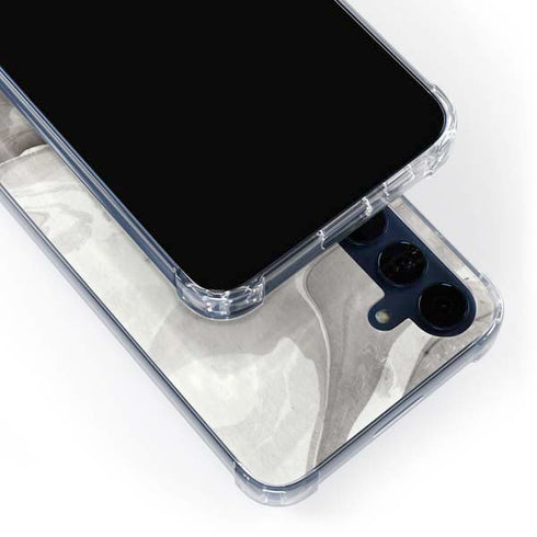 Marbleized Grey Galaxy S24 Clear Case