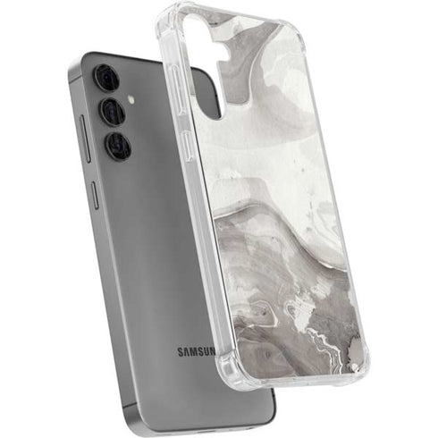 Marbleized Grey Galaxy S24 Plus Clear Case