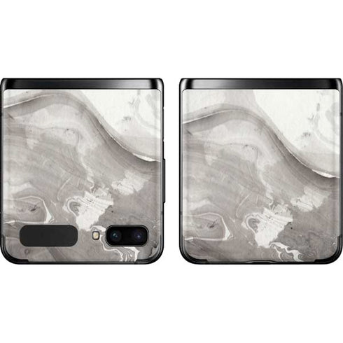 Marbleized Grey Galaxy Z Flip Skin