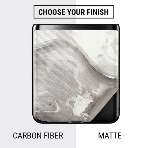 Marbleized Grey Galaxy Z Flip Skin