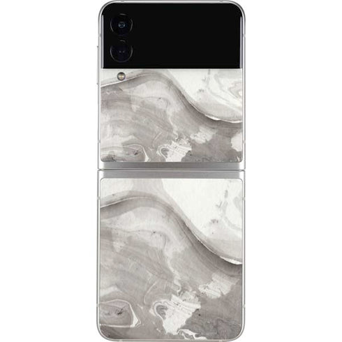 Marbleized Grey Galaxy Z Flip3 5G Skin