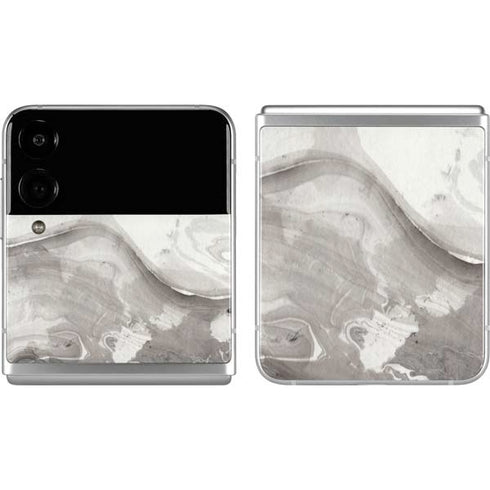 Marbleized Grey Galaxy Z Flip4 5G Skin
