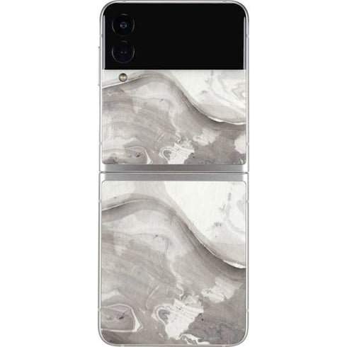Marbleized Grey Galaxy Z Flip4 5G Skin