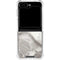 Marbleized Grey Galaxy Z Flip5 5G Clear Case