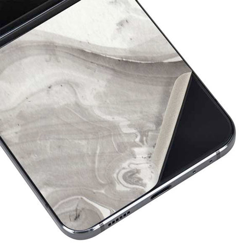 Marbleized Grey Galaxy Z Flip5 5G Skin