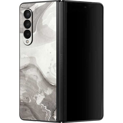 Marbleized Grey Galaxy Z Fold3 5G Skin