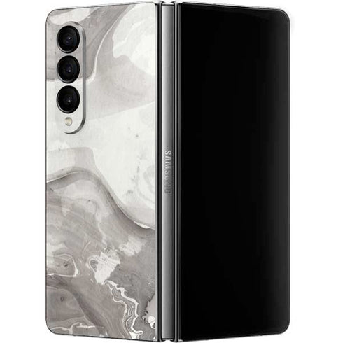 Marbleized Grey Galaxy Z Fold4 5G Skin
