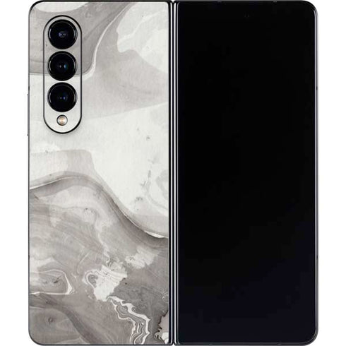 Marbleized Grey Galaxy Z Fold4 5G Skin