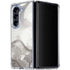 Marbleized Grey Galaxy Z Fold5 5G Clear Case
