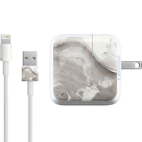 Marbleized Grey iPad Charger (10W USB) Skin