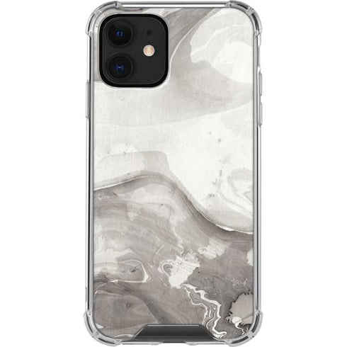 Marbleized Grey iPhone 12 Clear Case