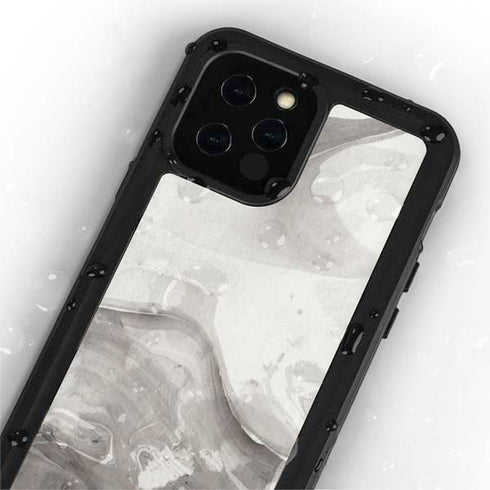 Marbleized Grey iPhone 12 Pro Max Waterproof Case