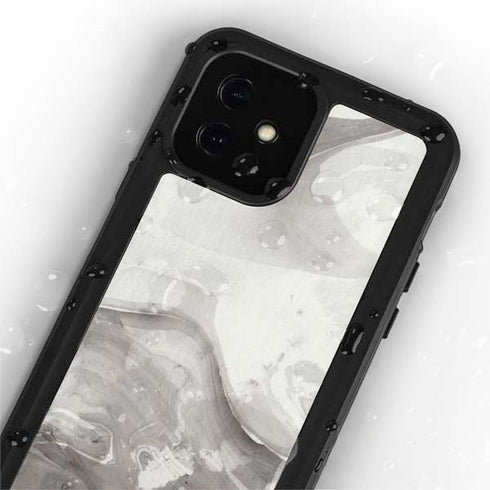 Marbleized Grey iPhone 12 Waterproof Case