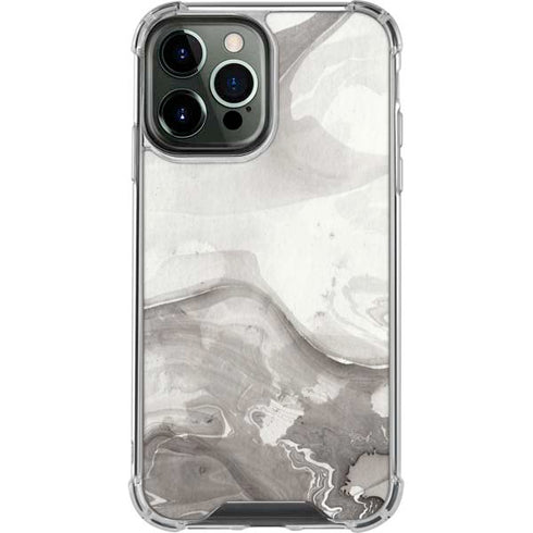 Marbleized Grey iPhone 13 Pro Max Clear Case