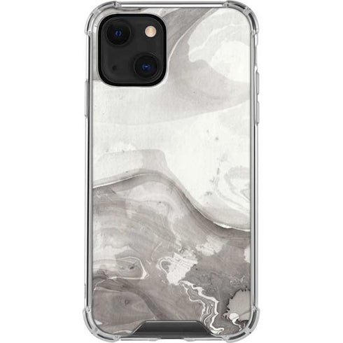 Marbleized Grey iPhone 14 Clear Case