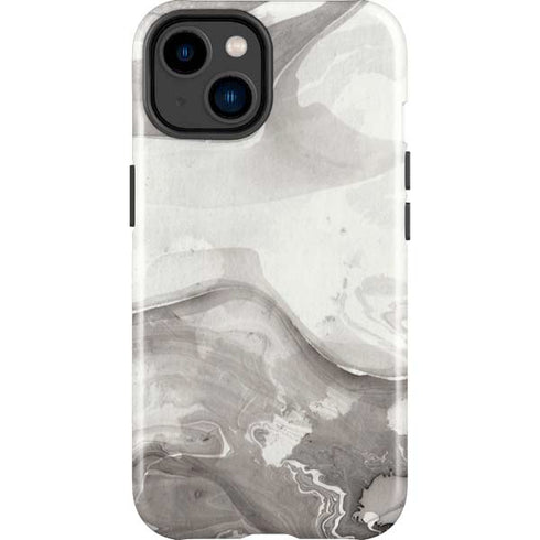 Marbleized Grey iPhone 14 Plus Impact Case