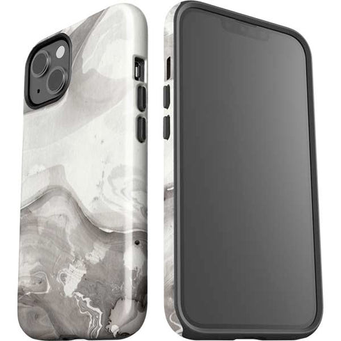 Marbleized Grey iPhone 15 Plus Impact Case