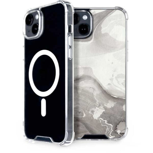 Marbleized Grey iPhone 15 MagSafe Case