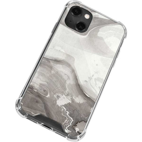 Marbleized Grey iPhone 14 Plus Clear Case