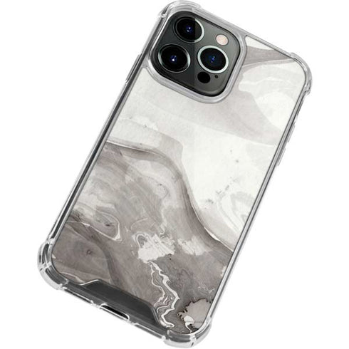 Marbleized Grey iPhone 15 Pro Clear Case