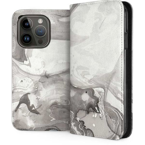 Marbleized Grey iPhone 14 Pro Folio Case