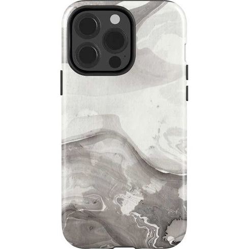 Marbleized Grey iPhone 15 Pro Impact Case