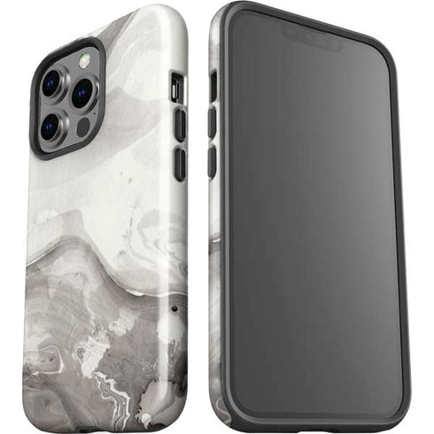 Marbleized Grey iPhone 15 Pro Impact Case