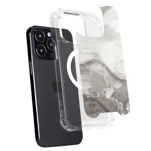 Marbleized Grey iPhone 15 Pro MagSafe Case