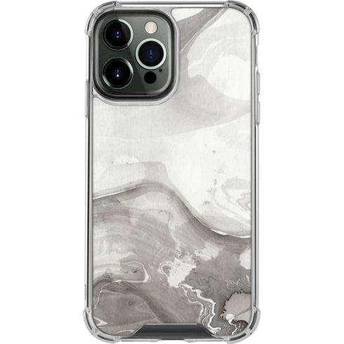 Marbleized Grey iPhone 15 Pro Max Clear Case