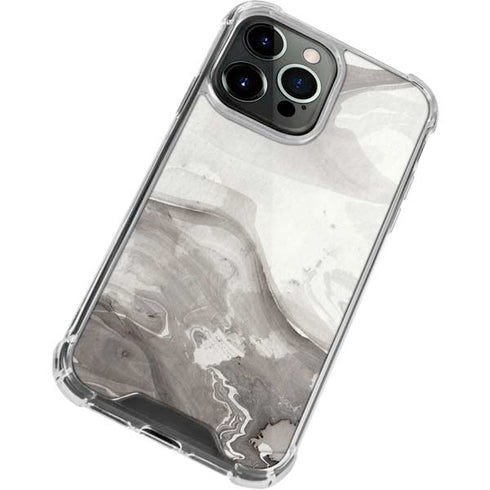 Marbleized Grey iPhone 15 Pro Max Clear Case