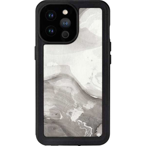 Marbleized Grey iPhone 14 Pro Max Waterproof Case