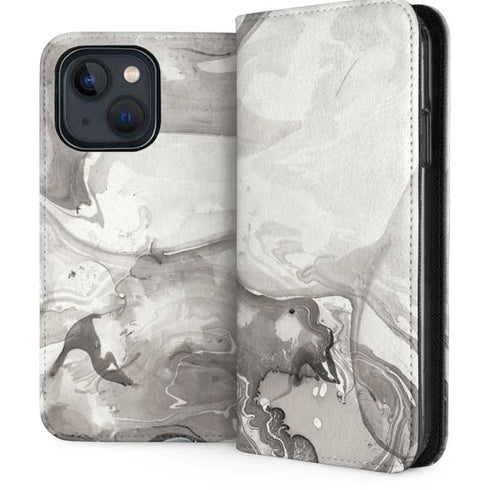 Marbleized Grey iPhone 15 Folio Case