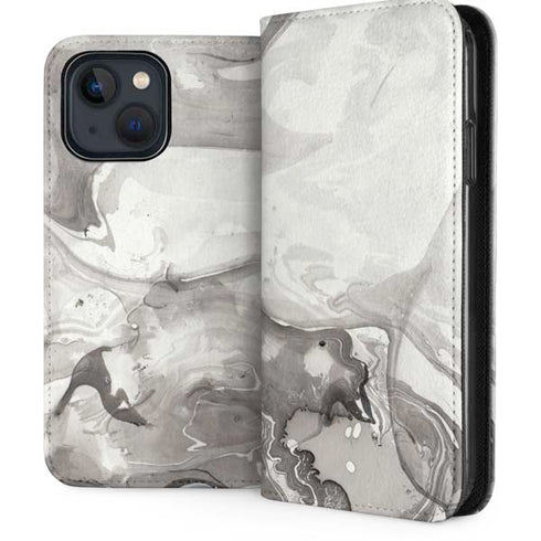 Marbleized Grey iPhone 15 Plus Folio Case
