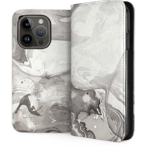 Marbleized Grey iPhone 15 Pro Folio Case