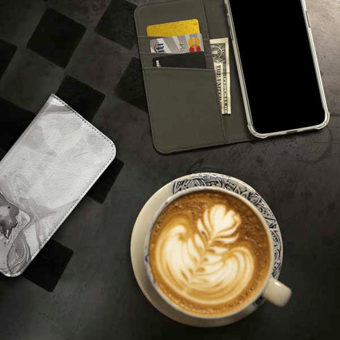 Marbleized Grey iPhone 15 Pro Folio Case