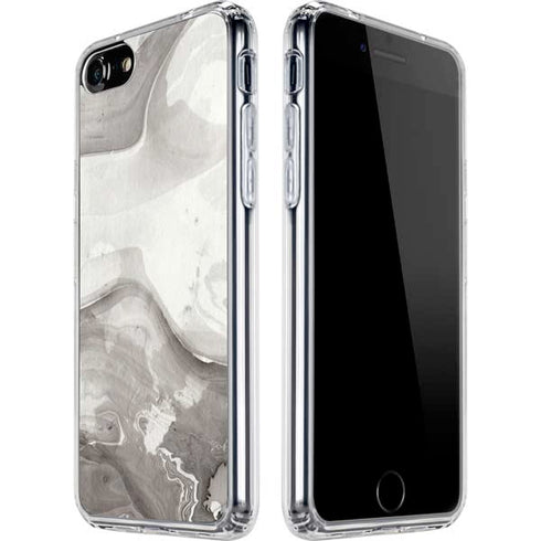 Marbleized Grey iPhone SE (2nd & 3rd Gen) Clear Case