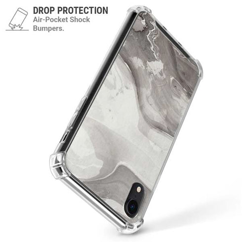 Marbleized Grey iPhone XR Clear Case